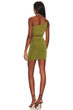 Denice Ruched Skirt Set Green -Hot Sale Clothing Store AAYR WD75 V3