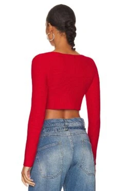 Mina Crop Sweater Red -Hot Sale Clothing Store AAYR WK36 V3