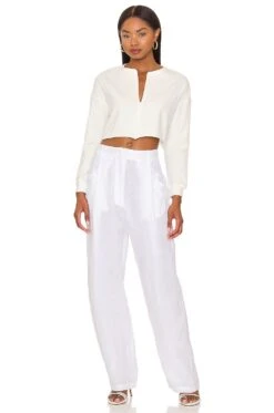 Paislee Zip Front Top White -Hot Sale Clothing Store AAYR WS81 V4