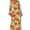 Bekah Maxi Dress Lime Rose Garden -Hot Sale Clothing Store AFFM WD156 V1