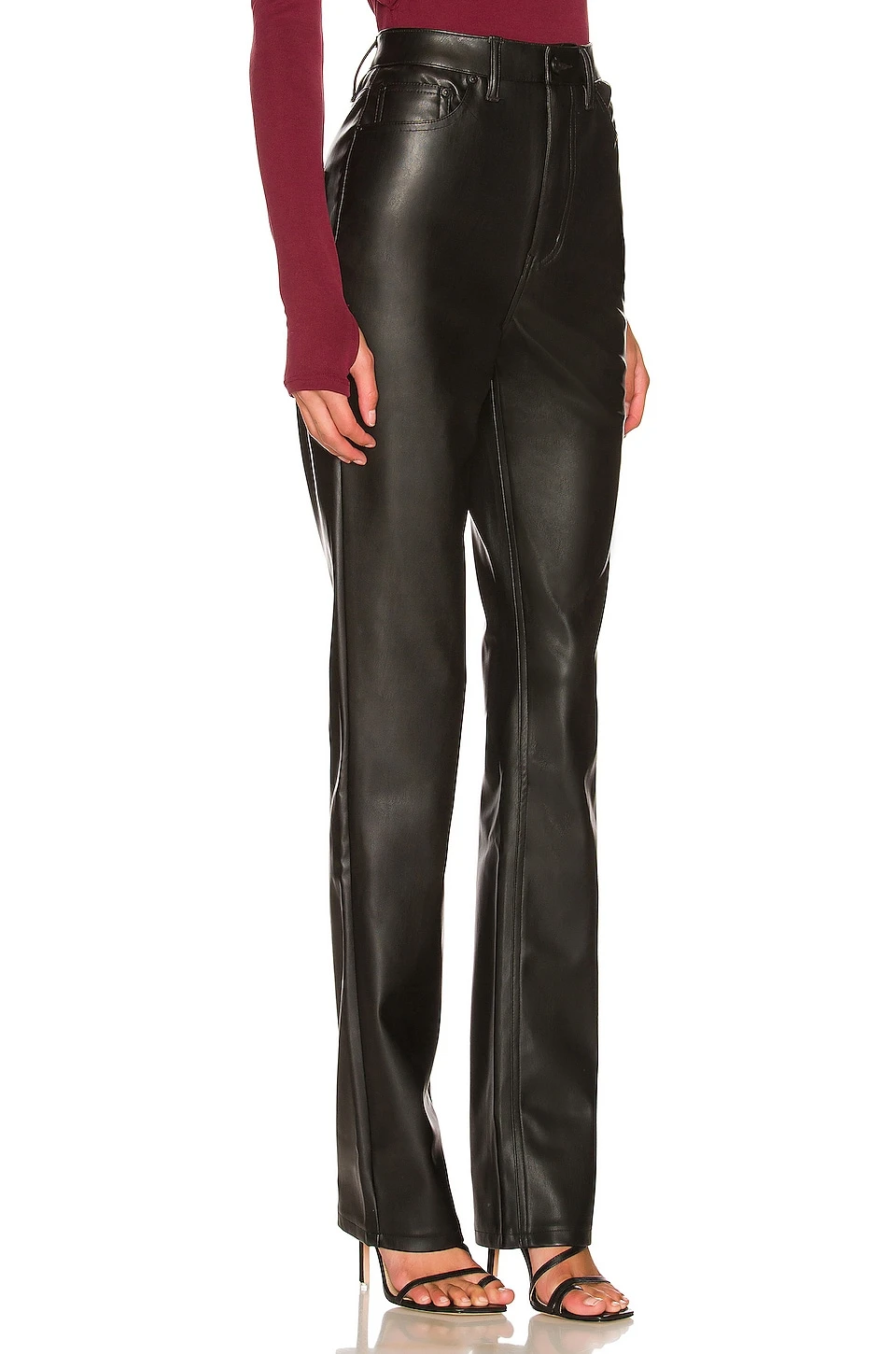 Heston Faux Leather Pant Black 4 Heston Faux Leather Pant Black - Image 2