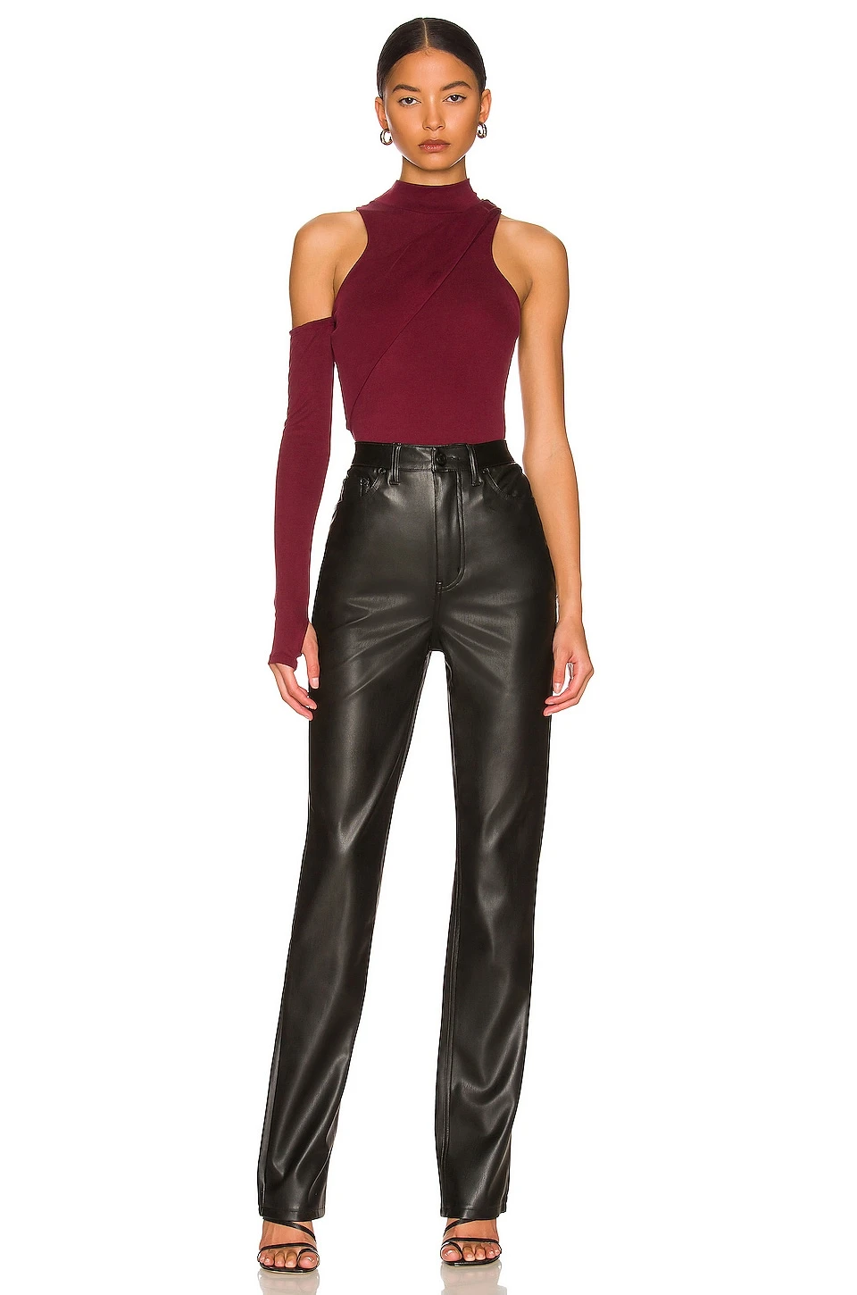 Heston Faux Leather Pant Black 6 Heston Faux Leather Pant Black - Image 4