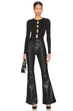 X REVOLVE Astrid Pants Noir -Hot Sale Clothing Store AFFM WP26 V4