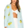 Alice + Olivia Bradford Lemon Cardigan Powder Blue Combo -Hot Sale Clothing Store ALI WK175 V1