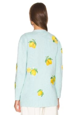 Alice + Olivia Bradford Lemon Cardigan Powder Blue Combo -Hot Sale Clothing Store ALI WK175 V3