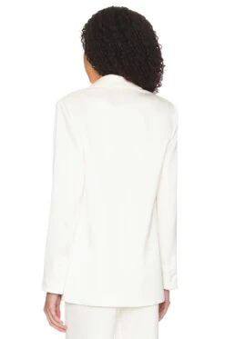 Alice + Olivia Denny Notch Collar Boyfriend Blazer Ecru -Hot Sale Clothing Store ALI WO196 V4