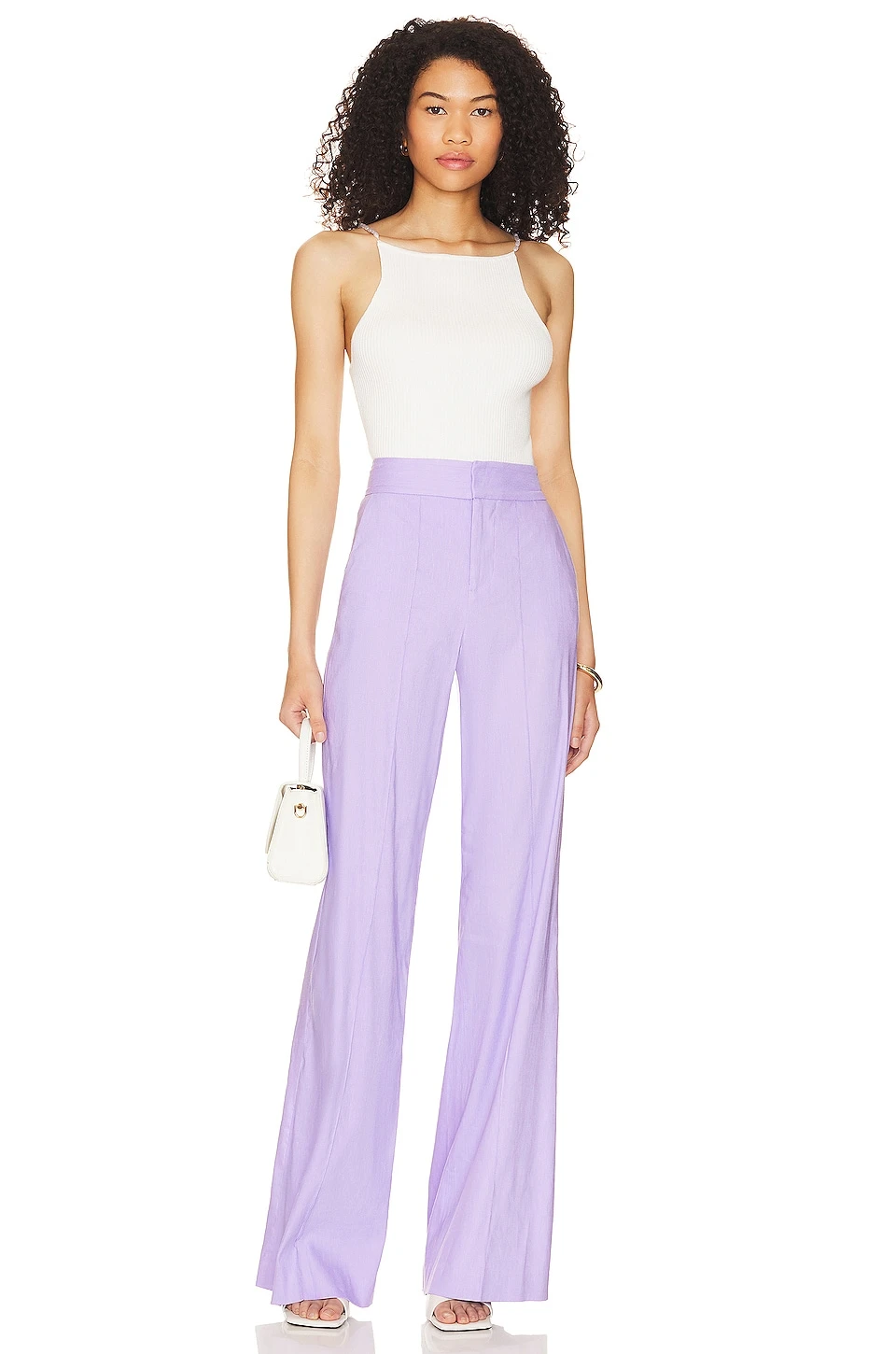 Alice + Olivia Dylan High Waist Wide Leg Pant Solstice 6 Alice + Olivia Dylan High Waist Wide Leg Pant Solstice - Image 4