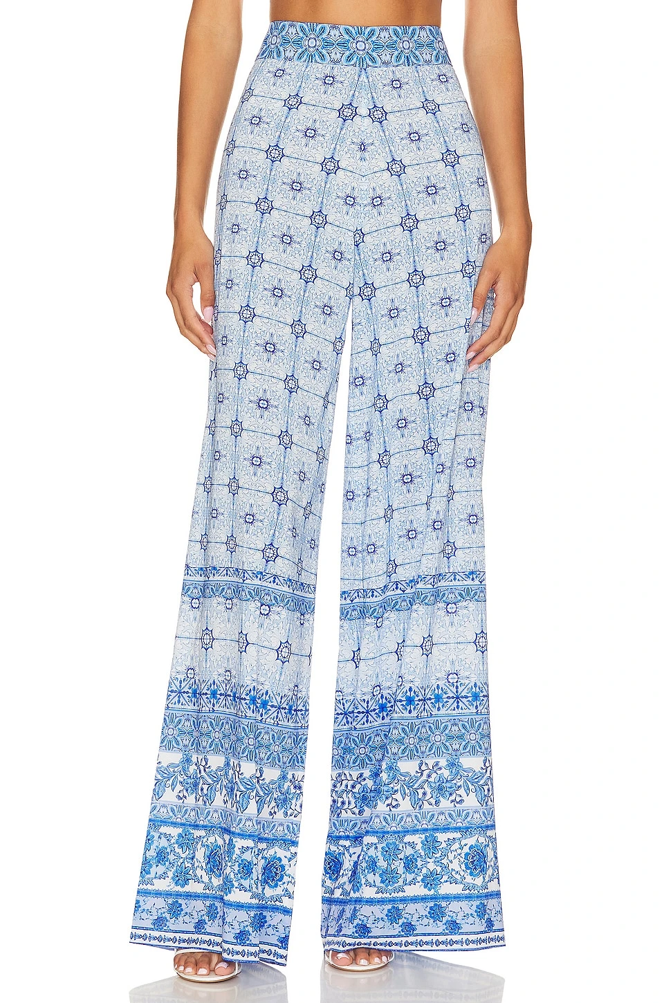 Alice + Olivia Athena Wide Leg Pant Greek Tile 3 Alice + Olivia Athena Wide Leg Pant Greek Tile