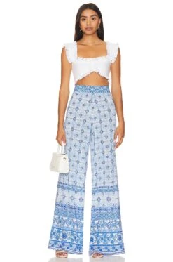 Alice + Olivia Athena Wide Leg Pant Greek Tile 9 Alice + Olivia Athena Wide Leg Pant Greek Tile -Hot Sale Clothing Store ALI WP166 V4