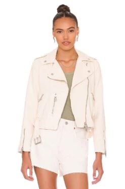 AllSaints Dessa Balfern Denim Jacket White
