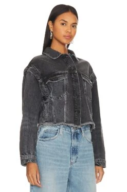 AllSaints Chlo Denim Jacket Washed Black -Hot Sale Clothing Store ALLR WO172 V3