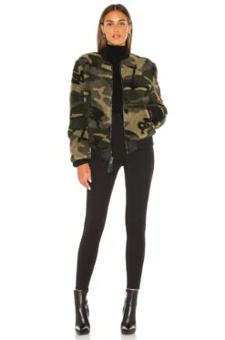 Alpha Industries I-2B Sherpa Flight Jacket Woodland Camo -Hot Sale Clothing Store ALPR WO32 V4