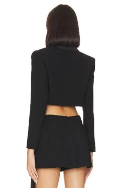 X Revolve Romeo Blazer Black & Red Rose -Hot Sale Clothing Store AMAN WO114 V3