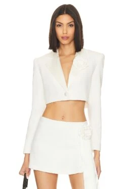 X Revolve Romeo Blazer Black & Red Rose -Hot Sale Clothing Store AMAN WO115 V1