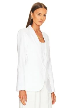 X REVOLVE Jane Linen Blazer White -Hot Sale Clothing Store AMAN WO91 V3