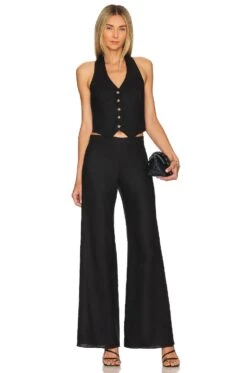 X REVOLVE Leenah Pant Black -Hot Sale Clothing Store AMAN WP86 V4