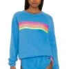 5 Stripe Crewneck Sweatshirt Ocean, Neon Pink, & Yellow 1 5 Stripe Crewneck Sweatshirt Ocean, Neon Pink, & Yellow -Hot Sale Clothing Store ANAT WK41 V1