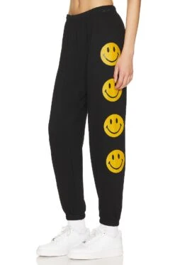Smiley 2 Sweatpant Black -Hot Sale Clothing Store ANAT WP56 V3
