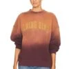 ANINE BING Harvey Sweatshirt Washed Faded Burgundy -Hot Sale Clothing Store ANIN WK122 V1