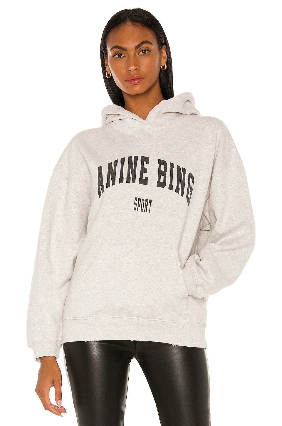 ANINE BING Sport Harvey Sweatshirt Heather Grey 3 ANINE BING Sport Harvey Sweatshirt Heather Grey