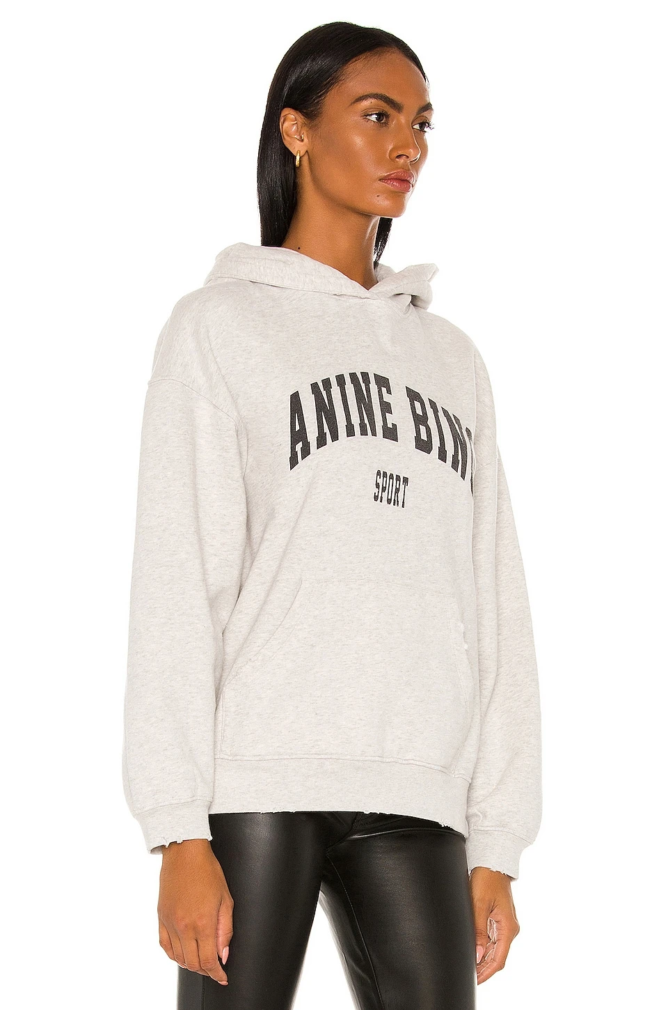 ANINE BING Sport Harvey Sweatshirt Heather Grey 4 ANINE BING Sport Harvey Sweatshirt Heather Grey - Image 2
