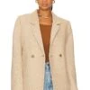 ANINE BING Fishbone Blazer Tan & Cream -Hot Sale Clothing Store ANIN WO147 V1
