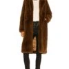 APPARIS Laure Faux Fur Coat Chocolat -Hot Sale Clothing Store APRS WO23 V1
