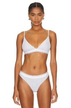 ALEXANDER WANG Bralette Triangle Bra Light Heather Grey