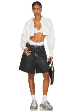 ALEXANDER WANG Bralette Triangle Bra Light Heather Grey -Hot Sale Clothing Store AWAR WI4 V4