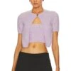 ALEXANDER WANG Twinset Halter Cardigan Pullover Lavender Frost -Hot Sale Clothing Store AWAR WK9 V1