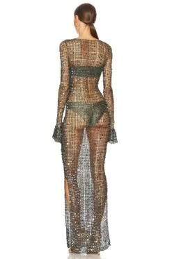 X REVOLVE Crochet Maxi Dress Dark Olive -Hot Sale Clothing Store AYAR WD39 V3