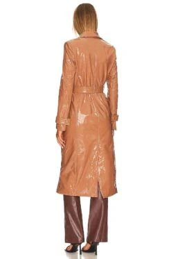 Bardot Hi-Shine Trench Coat Camel -Hot Sale Clothing Store BARD WO92 V4