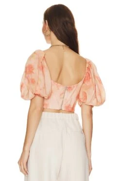 Bardot Kiah Corset Top Orange Floral -Hot Sale Clothing Store BARD WS340 V3