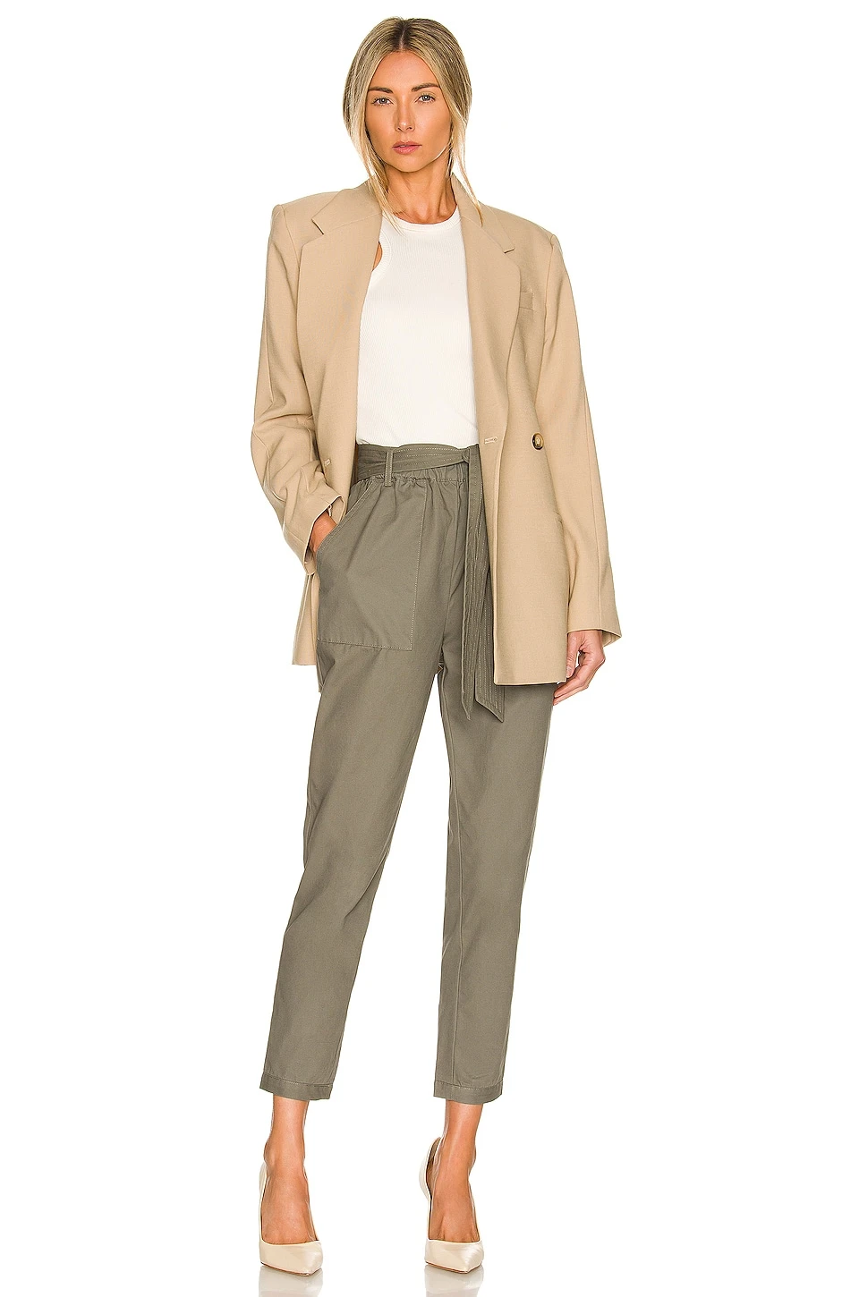 Steve Madden Tied Up Pant Olive 6 Steve Madden Tied Up Pant Olive - Image 4