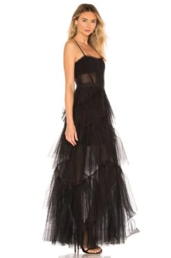 BCBGMAXAZRIA Corset Tulle Gown Black -Hot Sale Clothing Store BCB WD758 V2