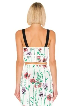 BCBGMAXAZRIA Cropped Knit Top Gardenia Combo -Hot Sale Clothing Store BCB WS558 V3