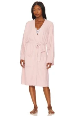 CozyChic Lite Barbie Robe Dusty Rose & White -Hot Sale Clothing Store BDRE WI11 V3