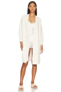 CozyChic Side Tie Robe Cream