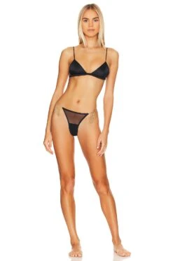 BLUEBELLA Aurora Thong Black & Gold 10 BLUEBELLA Aurora Thong Black & Gold -Hot Sale Clothing Store BEBE WI387 V4