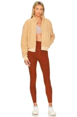 Beyond Yoga Brave The Elements Sherpa Bomber Butterscotch -Hot Sale Clothing Store BEYR WO8 V4