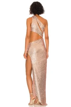 X REVOLVE Ora Dress Gold -Hot Sale Clothing Store BROR WD393 V3