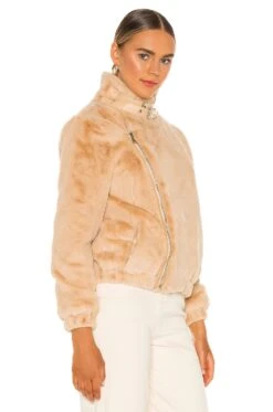 BLOUSON IMITATION FOURRURE ORLANDO Beige -Hot Sale Clothing Store BUBR WO13 V3