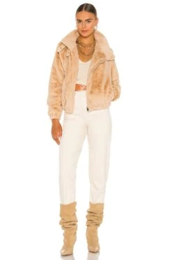 BLOUSON IMITATION FOURRURE ORLANDO Beige -Hot Sale Clothing Store BUBR WO13 V5