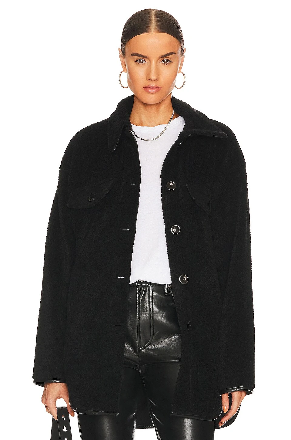 CITIZENS OF HUMANITY Kerin Sherpa Jacket Black 3 CITIZENS OF HUMANITY Kerin Sherpa Jacket Black