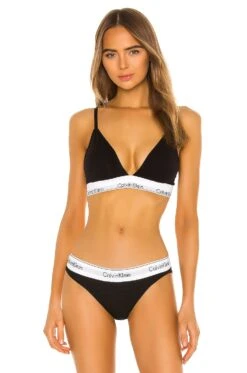 CALVIN KLEIN UNDERWEAR Modern Cotton Padded Triangle Black