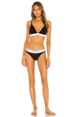 CALVIN KLEIN UNDERWEAR Modern Cotton Padded Triangle Black -Hot Sale Clothing Store CKUD WI177 V4