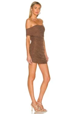 Camila Coelho Kiera Mini Dress Brown -Hot Sale Clothing Store COEL WD184 V2