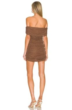 Camila Coelho Kiera Mini Dress Brown -Hot Sale Clothing Store COEL WD184 V3