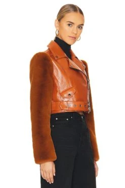 Camila Coelho Florencia Moto Jacket Caramel -Hot Sale Clothing Store COEL WO46 V3