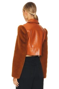 Camila Coelho Florencia Moto Jacket Caramel -Hot Sale Clothing Store COEL WO46 V4